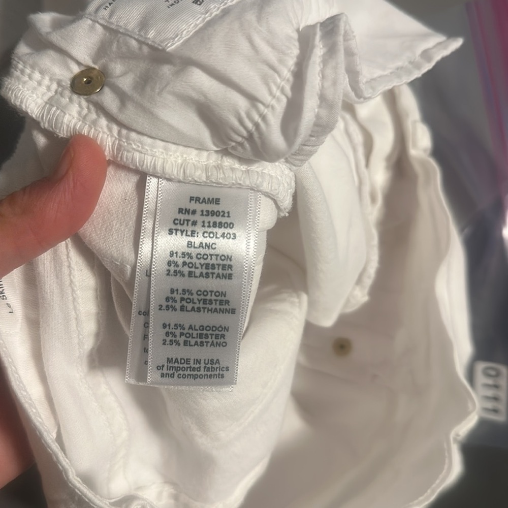 Frame Denim White Le Skinny de Jeanne Mid-Rise Jeans 27 - Picture 10 of 11